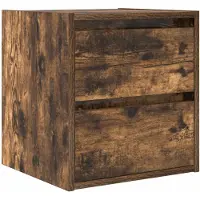 vidaXL Nachtkastje wandgemonteerd 38x34x40 cm gerookt eikenkleurig