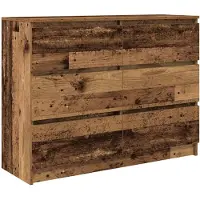 vidaXL Dressoir, uitstraling van oud hout, 100x35x76 cm, houtvezel
