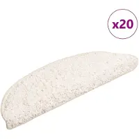vidaXL Trapmatten 20 st 56x17x3 cm Wit Halfrond