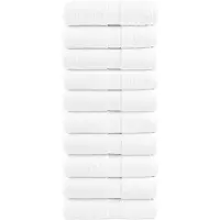 vidaXL Premium washandjes SOLUND 10 stuks 30x30 cm 600 g/m² wit
