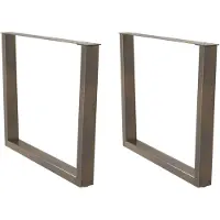 vidaXL Eettafelpoten 2 st V-vormig 100x(72-73,3) cm staal naturel