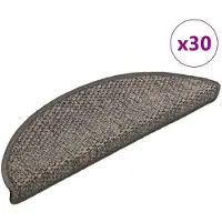 vidaXL Trapmatten zelfklevend Sisal-Look 30 st 56x17x3 cm grijs-beige