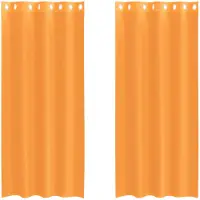 vidaXL Gordijnen voile met doorvoertules 2 st 140x245 cm oranje
