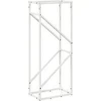 vidaXL Brandhoutrek 40x25x100 cm koudgewalst staal wit