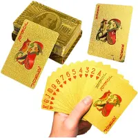 Lean Toys Elegante dollar bankbiljet gouden speelkaarten dek 54 kaarten