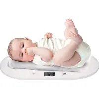 ALLVIA Baby Weegschaal - Hangweegschaal - Babyweegschaal - Weegt tot 20KG - LCD-Scherm, Tarrafunctie, Automatisch - Wit - 33cm x 55cm x 4cm
