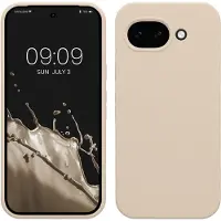 Kwmobile telefoonhoesje geschikt voor Google Pixel 10a - Hoesje met siliconen coating - Smartphone case in mat crème