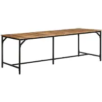 vidaXL Eettafel 220x90x75 cm, ruw massief mangohout