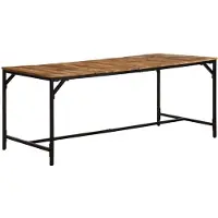 vidaXL Eettafel 180x90x75 cm, ruw massief mangohout