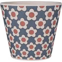 Quy Cup - 90ml Ecological Espresso Reisbeker - “Daisy Blue” 7x7x7cm