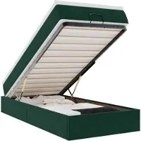 vidaXL Ottoman bed met matras 80x200cm fluweel donkergroen