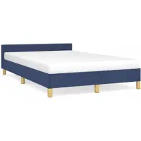 vidaXL Bedframe zonder matras, blauw, 120x190 cm, stof