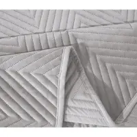 Cotton World Gewatteerde Plaid 200x220cm - Zacht Velours, Lichtgrijs