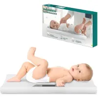 ALLVIA Baby Weegschaal - Hangweegschaal - Babyweegschaal - Meetcapaciteit van 50 g tot 40 kg - Wit - 63cm x 30cm x 6cm