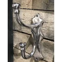 Sense Aluminium Kapstokhaak - Garderobehaak Industrieel - Stoere kapstokhaken - Gepolijst Kapstok 27X7X16cm