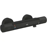 GROHE Precision Feel thermostatische douchemengkraan met CoolTouch - Wandgemonteerd - AquaCalibrator - Mat Zwart
