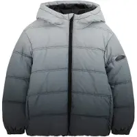 We fashion - Jongens dip dye bomberjack met applicatie - Regular fit - Lichtgrijs gemeleerd - Maat: 110/116