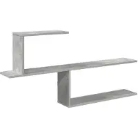 vidaXL Wandplank Betongrijs 122 x 18 x 60 cm Bewerkt hout