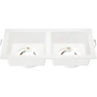 LEDVION – LED Inbouwspot Dubbel Vierkant 162x85mm – Wit – Dimbaar – GU10 – IP20