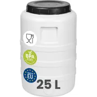 Garronda 25L Vat met wijde hals - Kuilvoer in vat – Bagagetrommel – Gistingsvat – Gistingscontainer – Voerton