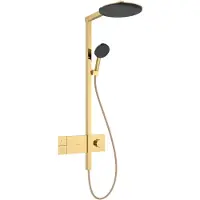 Hansgrohe Raindance Alive S douchekolom 300, 1 straal, EcoSmart, met ShowerSelect Comfort, geborsteld goudkleur