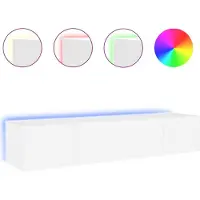 vidaXL Tv-wandmeubels met LED-verlichting 2 st 80x35x31 cm wit