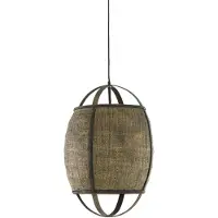 Light & Living Landelijke hanglamp Bozona bruin Ø 38,5cm