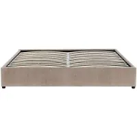 Vente-unique Bedbodem met opbergruimte 180 x 200 cm in chenillestof - Taupe - van YSMÉE FIRMEO