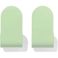 HEMA Plakhaken 2.5x5cm rvs groen - 2 stuks (groen)
