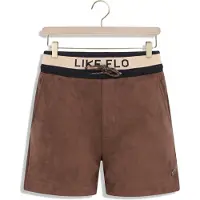 Like Flo Meisjes Broeken Faylinn Flo Faux Leather Short - Bruin - Maat 116