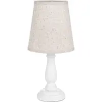Clayre & Eef tafellamp, wit, hout