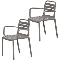 Garden Impressions Moos tuinstoel taupe - 2 stuks