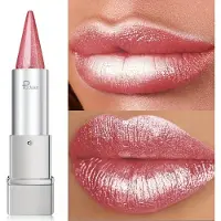 Pudaier Rosé Champagne Glitter Lipstick - Waterproof Shimmer Lippenstift met Langdurige Glans
