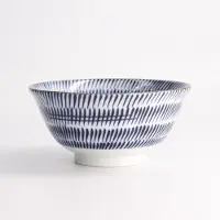 Tokyo Design Studio - Mino Blue Kanna Tayo Kom - Blauw/Wit - 550 ml - Ø 15 cm