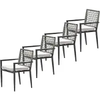 Garden Impressions Burela tuinstoel taupe - 4 stuks