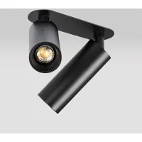 Ks Verlichting spot - Vigo - zwart - 2lichts - plafondlamp - inbouw - dimbaar - GU10 - aluminium