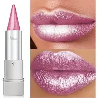 Pudaier Lila Roze Glitter Lipstick - Waterproof Shimmer Lippenstift met Langdurige Glans