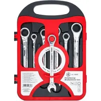 Bgs Spanner, Ratelring steeksleutelset SW 8 - 19 mm 7 stuks. (12 mm, 19 mm, 8 mm, 13 mm, 17 mm, 14 mm, 10 mm)