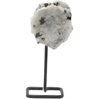 Ancient Wisdom Mineral Specimen on Metal Stand - Rainbow Moonstone