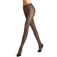 Falke Pure Matt eenkleurig materiaal ondoorzichtig 50 DEN panty dames bruin - maat S-M