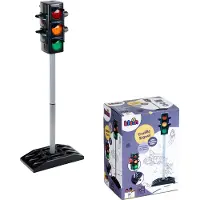 Theo Klein Toys stoplicht - draait op batterijen - incl. lichteffecten - 27x12,5x72,5 cm - zwart