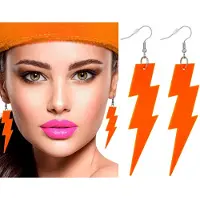 Super Merchant - Flitsende oranje oorbellen