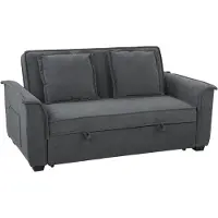 HOMCOM Sofa Bed-Polyester-168L x 85B x 86H cm-Dunkelgrau