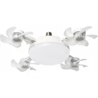 VHV Plafondventilator met Lamp - E27 Ventilatorlamp 50 cm - 3 Windsnelheden - 3 Lichtkleuren - Timer 2H/4H - Afstandsbediening - Stille Plafondventilator - Wit