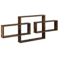 vidaXL Wandplank Gerookt eiken 130 x 10 x 50 cm Bewerkt hout