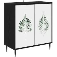 vidaXL Dressoir HANAU Zwart eiken 69 x 33 x 76 cm Bewerkt hout