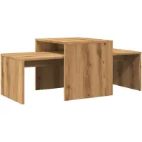 vidaXL Salontafel 100x48x40 cm bewerkt hout artisanaal eikenkleurig
