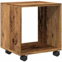 vidaXL Rolkast 37x33x42,5 cm bewerkt hout oud houtkleurig