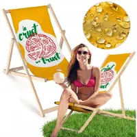 AllBags Houten Ligstoel IN CRUST WE TRUST - Strand, Tuin, Balkon