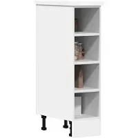 vidaXL Onderkast Riga, wit, 20x44,5x81,5 cm, houtvezel